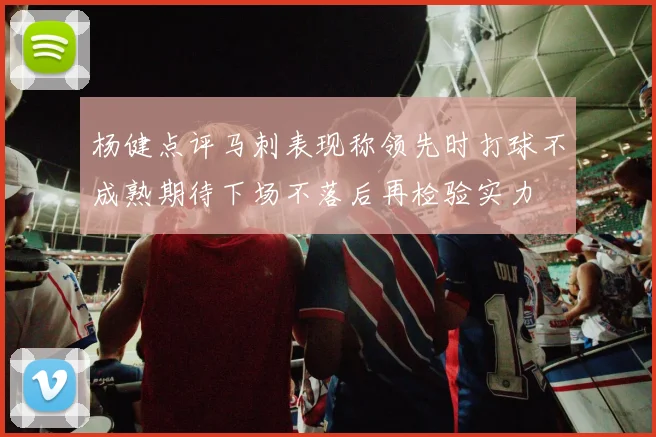 杨健点评马刺表现称领先时打球不成熟期待下场不落后再检验实力